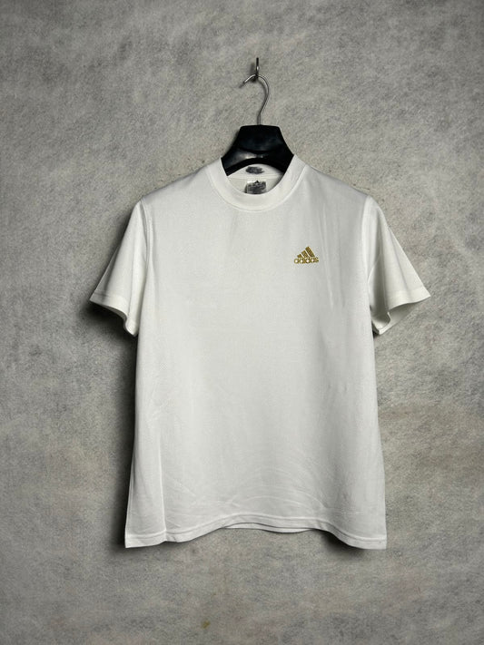 Adidas White Round Neck - Medium