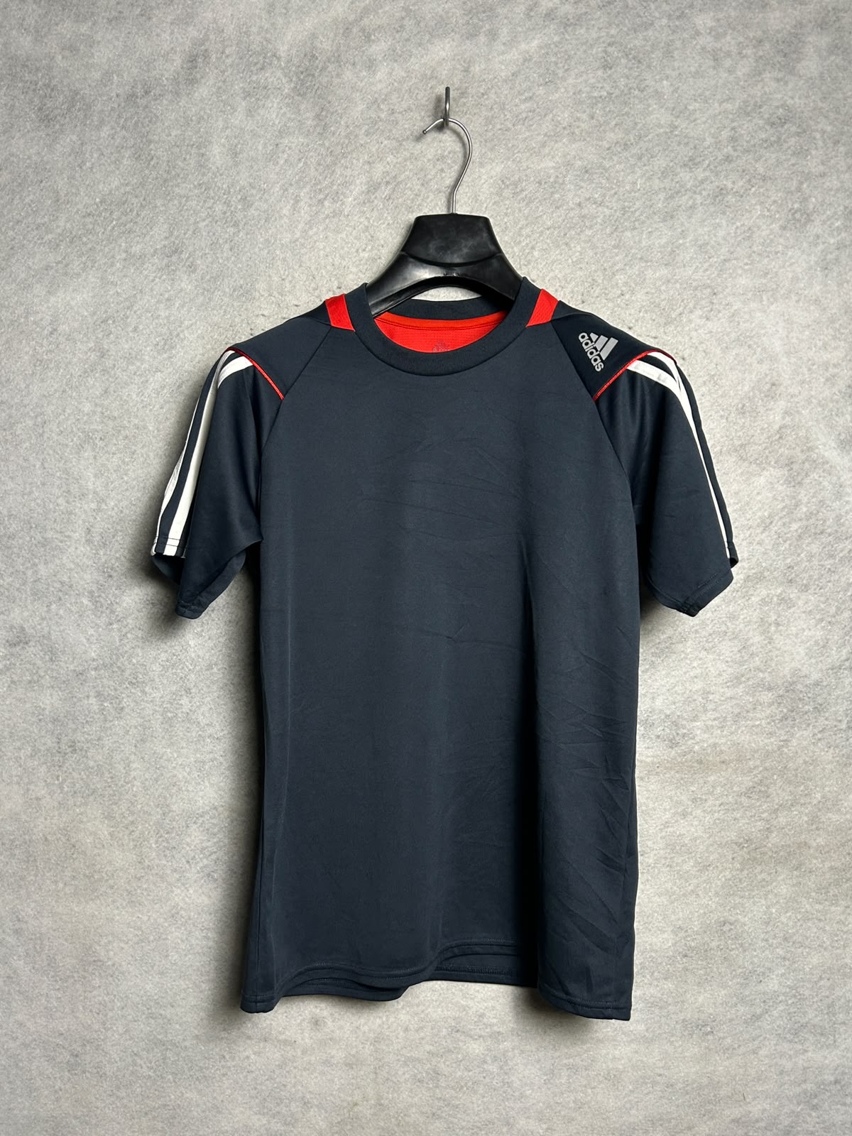Adidas Black And White Round Neck - Medium