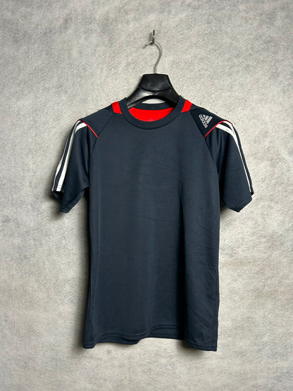 Adidas Black And White Round Neck - Medium
