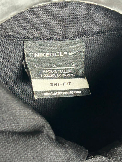 Nike Golf Dri Fit Black Polo - Large