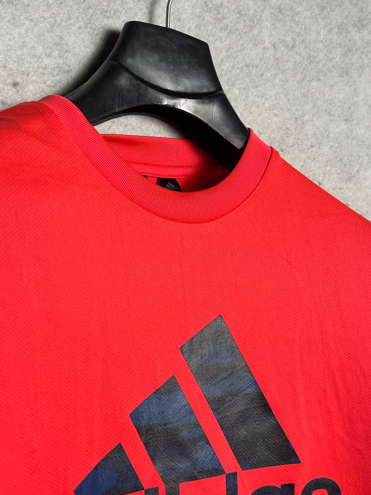Adidas Big Logo Red Round Neck - Medium
