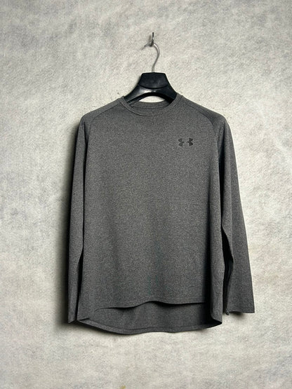 Under Armour Grey Full Sleeves Round Neck - Medium