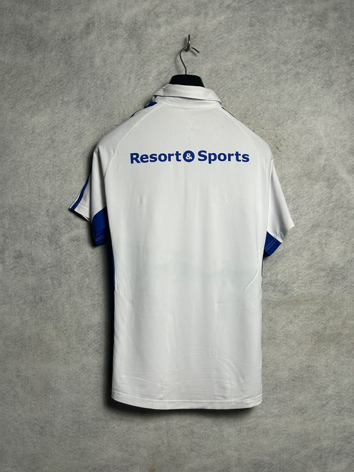 Adidas Blue And White Polo - Large