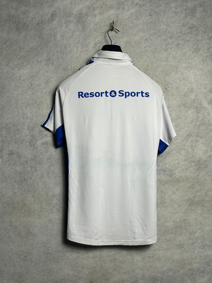 Adidas Blue And White Polo - Large