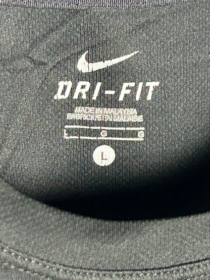 Nike Dri Fit Black Round Neck - Large