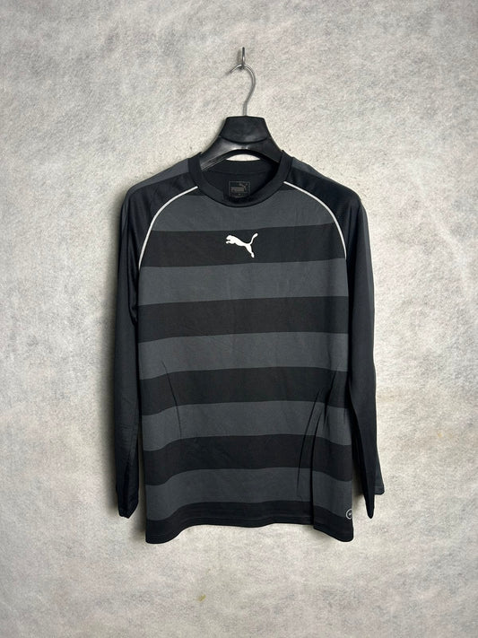 Puma Black Round Neck Full Sleeves - Medium