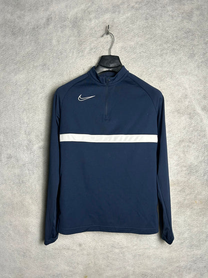 Nike Dri Fit Blue Half Zip Full Sleeves - Large