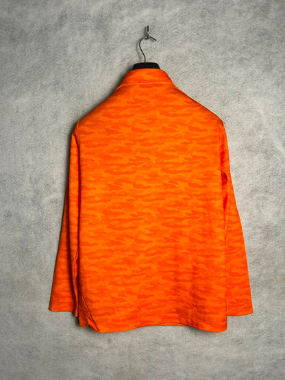 Puma Orange Polo Full Sleeves - Small