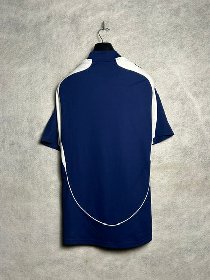 Adidas Blue And White Round Neck - Large