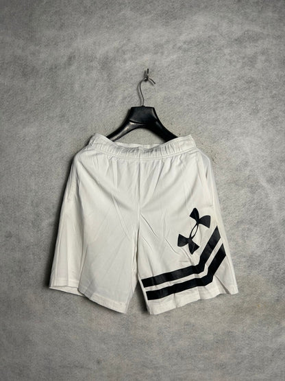 Under Armour Heat Gear Big Logo White - Medium