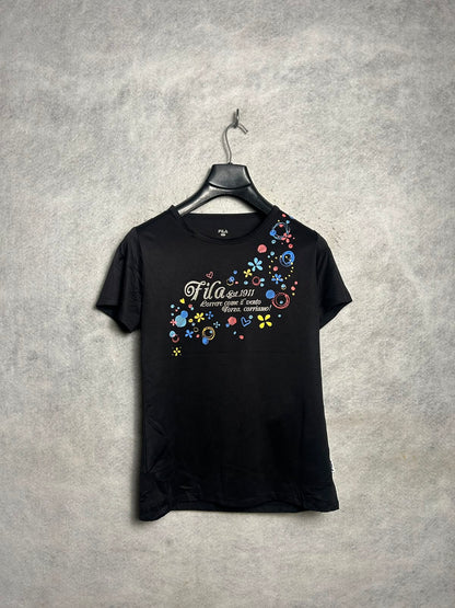 Fila Big Logo Black Round Neck - Large