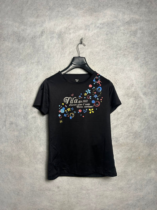 Fila Big Logo Black Round Neck - Large