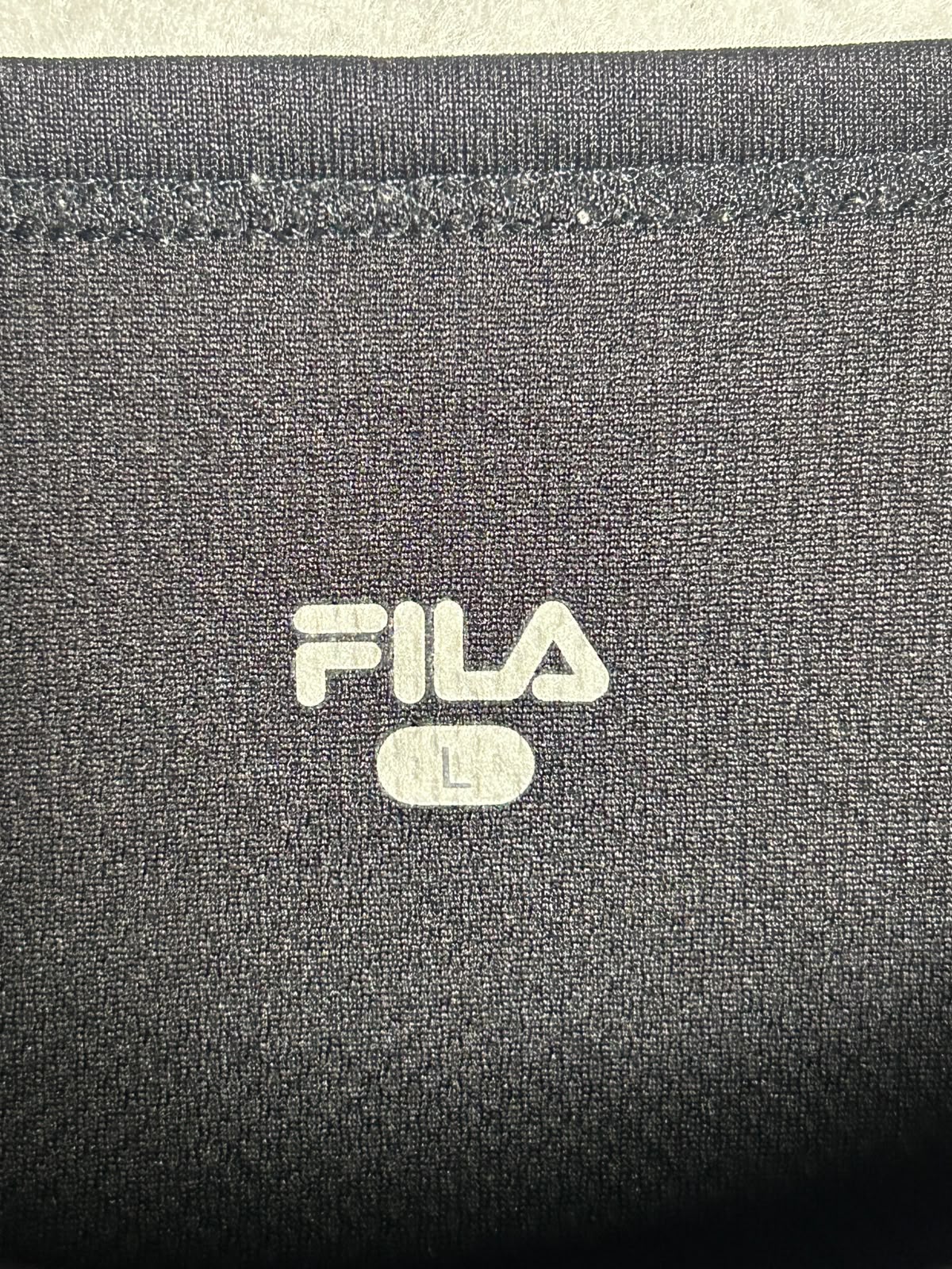 Fila Big Logo Black Round Neck - Large