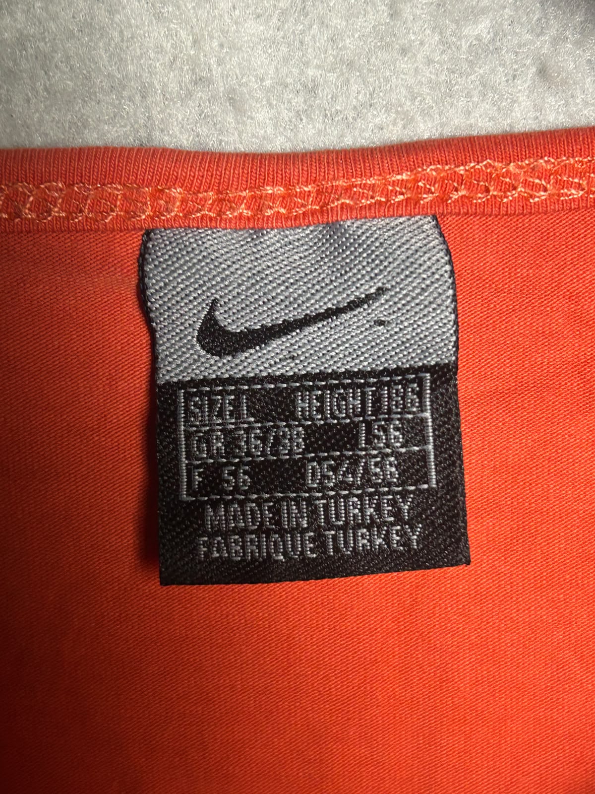 Nike Big Logo Orange Round Neck - Large