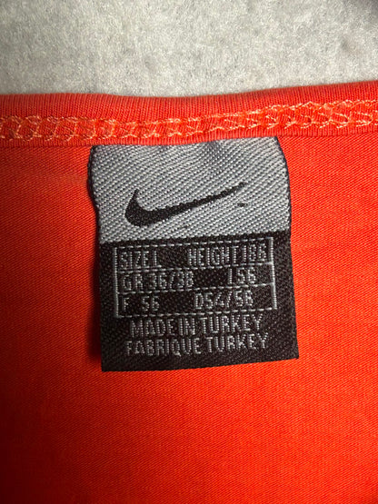 Nike Big Logo Orange Round Neck - Large