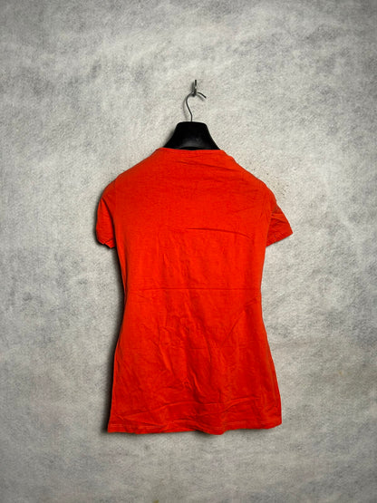 Nike Big Logo Orange Round Neck - Large
