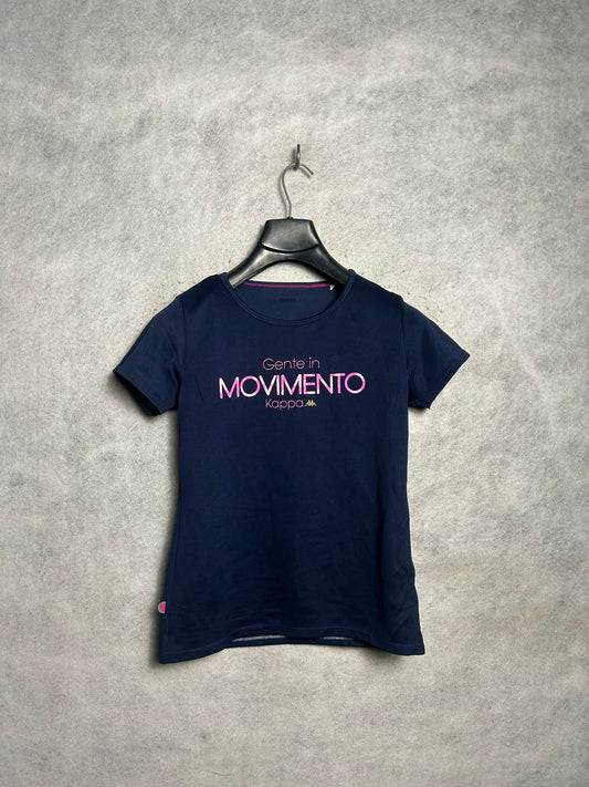 Kappa Big Logo Round Neck Blue - Medium