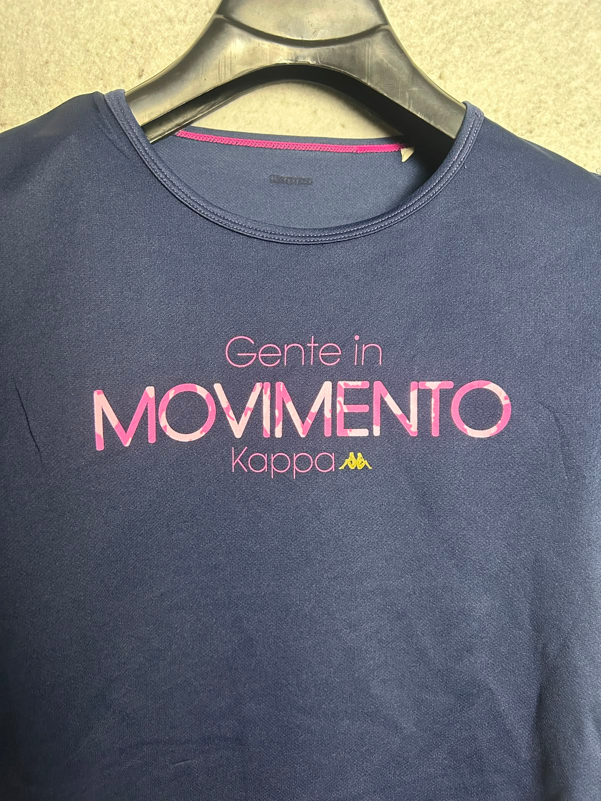 Kappa Big Logo Round Neck Blue - Medium