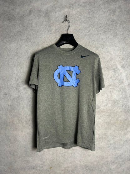 The Nike Tee Dri Fit Grey Big Logo Round Neck - Medium
