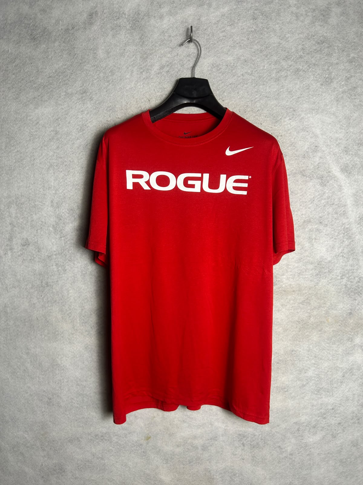 The Nike Tee Dri Fit Big Logo Red Round Neck - XL
