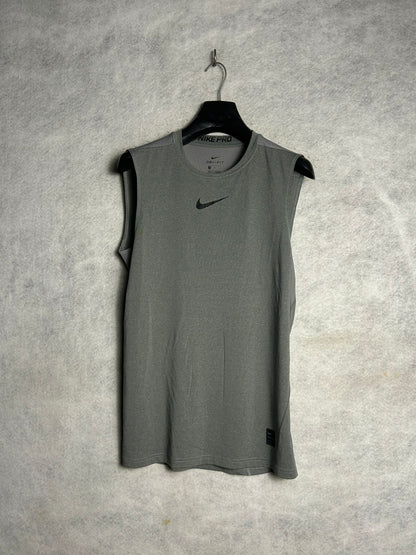 Nike Pro Dri Fit Grey Round Neck - Medium
