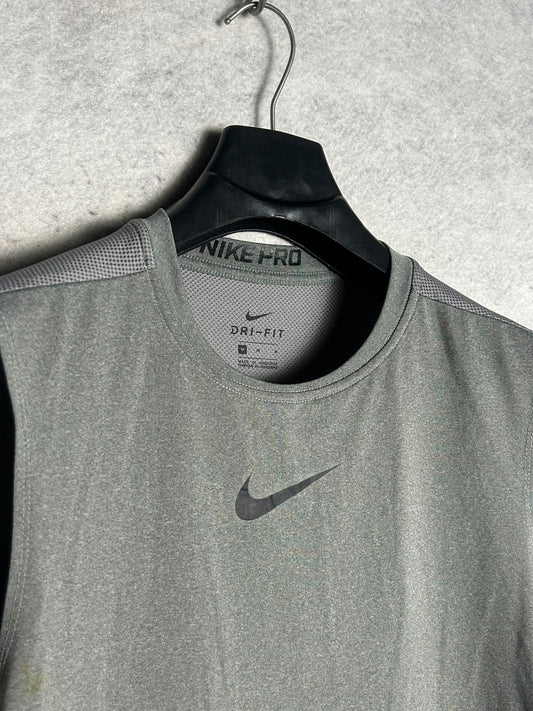 Nike Pro Dri Fit Grey Round Neck - Medium