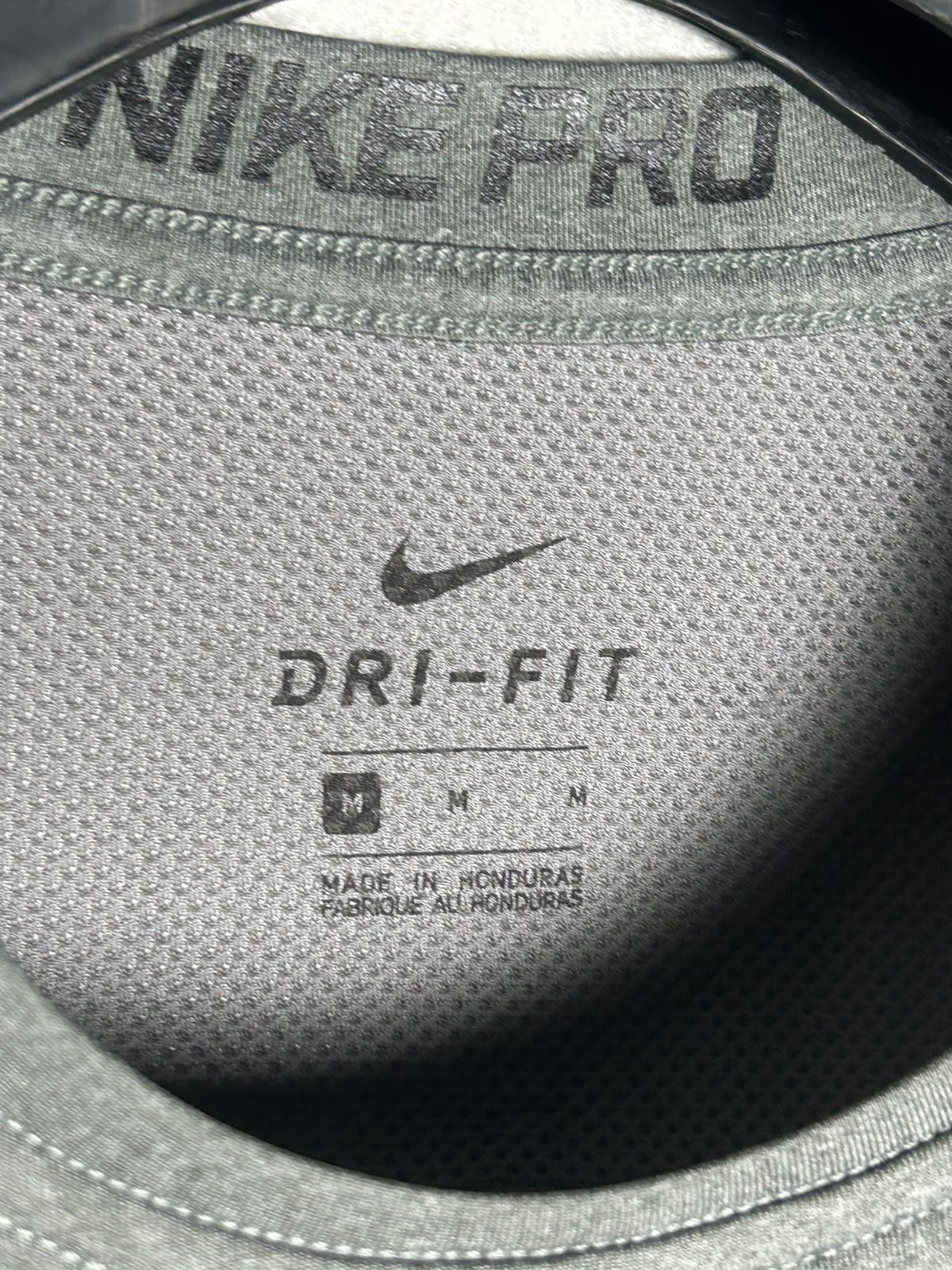 Nike Pro Dri Fit Grey Round Neck - Medium