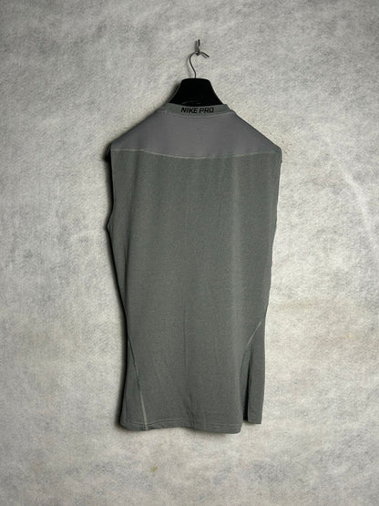 Nike Pro Dri Fit Grey Round Neck - Medium