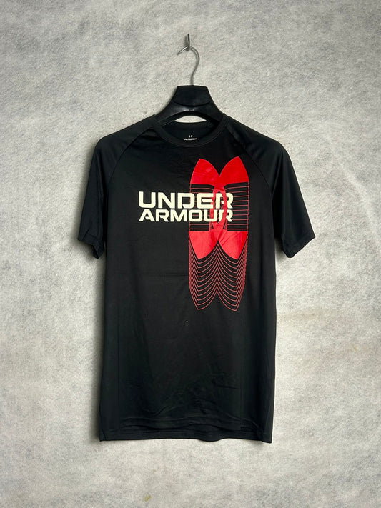 Under Armour Big Logo Black Round Neck - YXL
