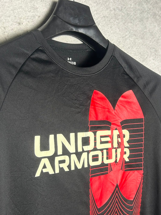 Under Armour Big Logo Black Round Neck - YXL
