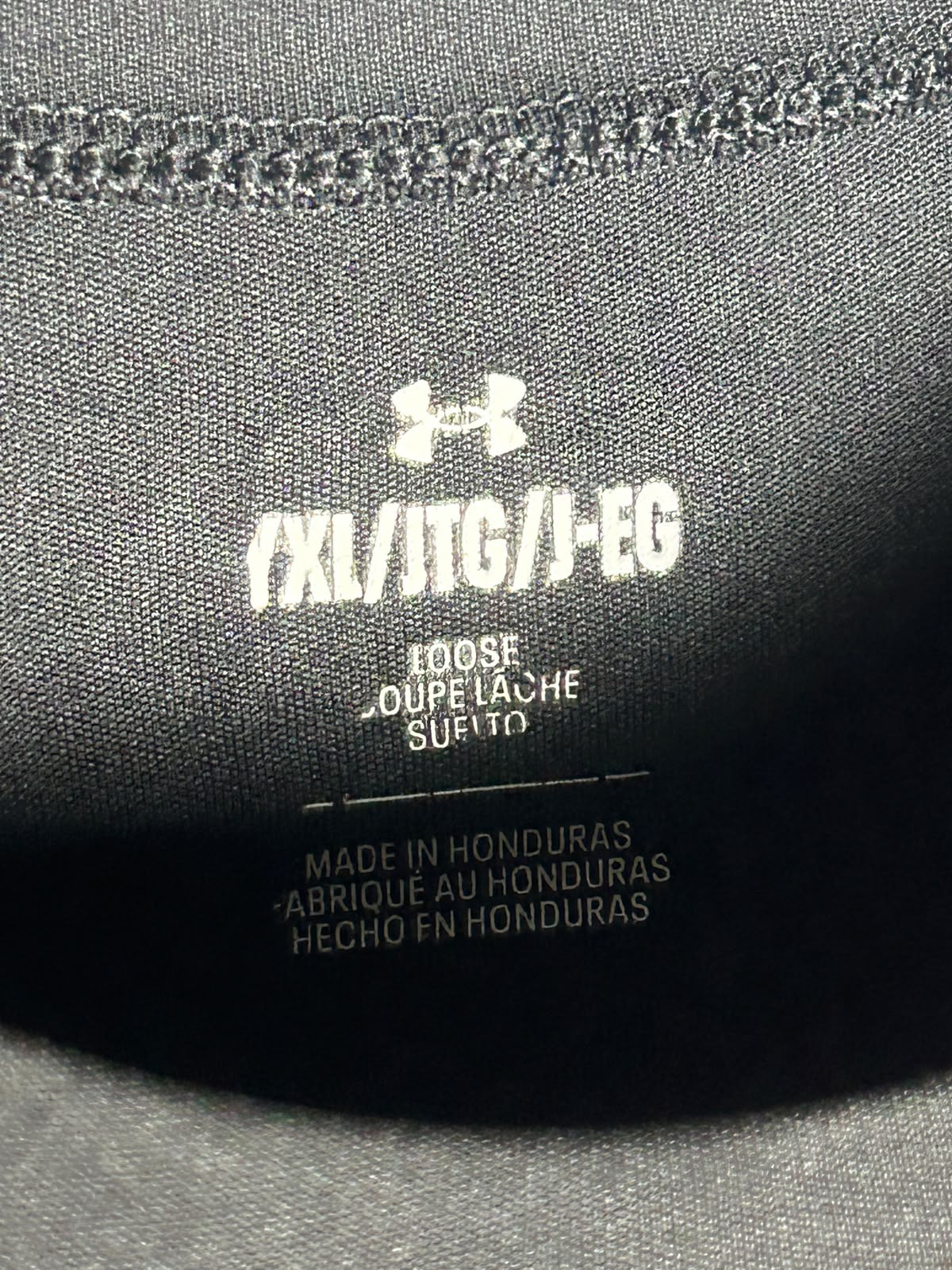 Under Armour Big Logo Black Round Neck - YXL