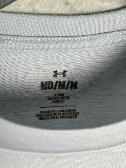 Under Armour White And Black Round Neck - Medium