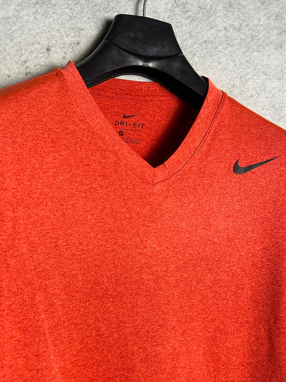 Nike Dri Fit V Neck Red - Medium