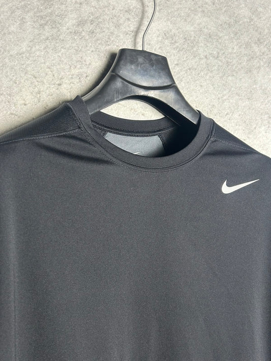 Nike Dri Fit Black Round Neck - Large