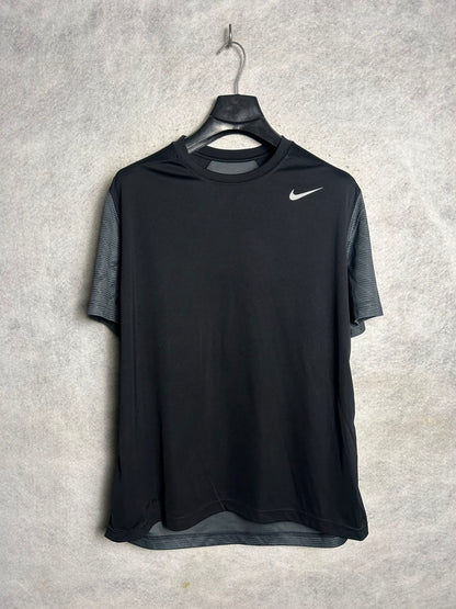 Nike Dri Fit Black Round Neck - Large