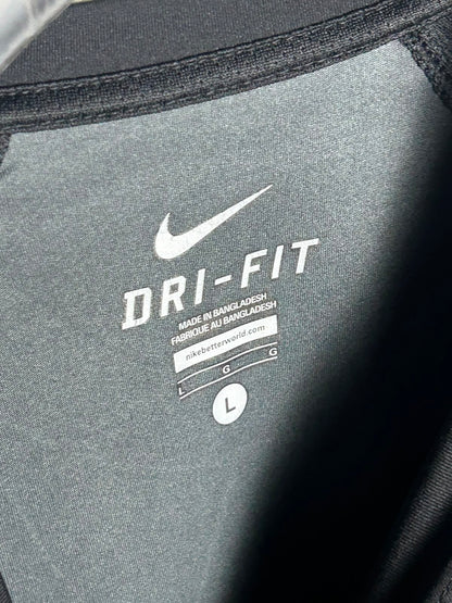Nike Dri Fit Black Round Neck - Large
