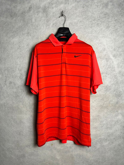 Nike Dri Fit Red Polo - Large
