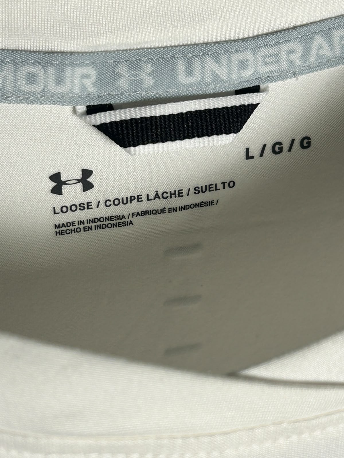 Under Armour Full Sleeves White Round Neck - Large