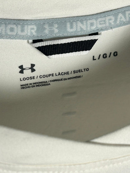 Under Armour Full Sleeves White Round Neck - Large
