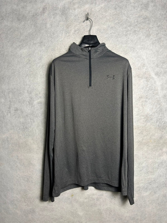 Under Armour Heat Gear Grey Full Sleeves Half Zip - 2XL