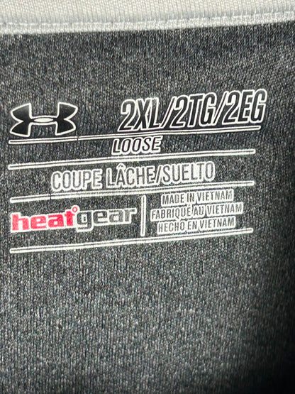 Under Armour Heat Gear Grey Full Sleeves Half Zip - 2XL