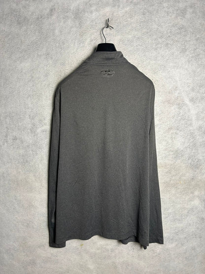 Under Armour Heat Gear Grey Full Sleeves Half Zip - 2XL