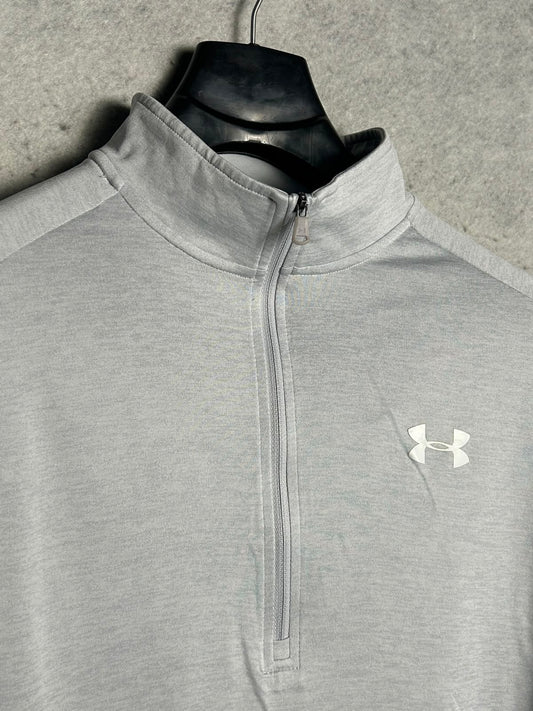 Under Armour Heat Gear Grey Full Sleeves Half Zip - XL