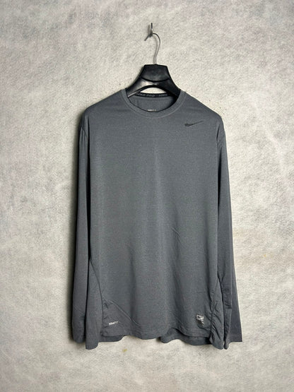 Nike Pro Grey Full Sleeves Round Neck - XL