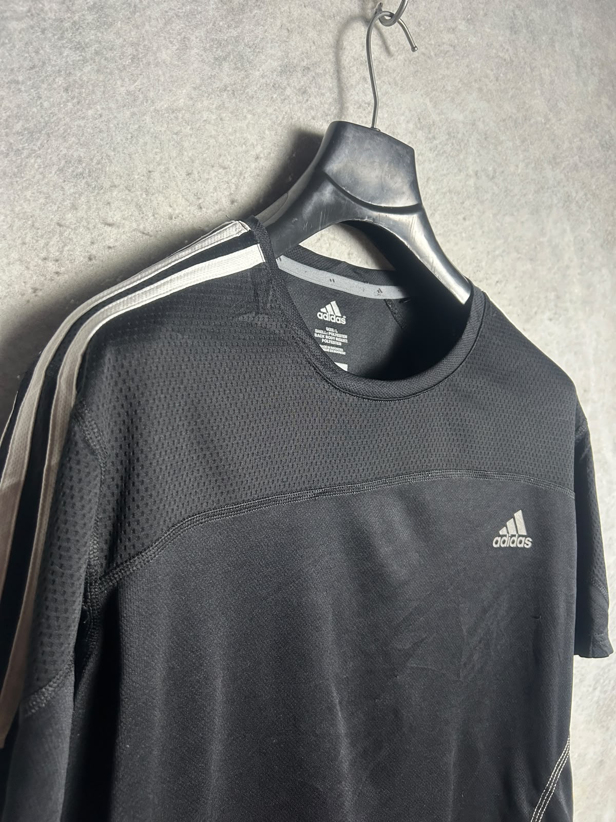Adidas Climalite Black Round Neck - Large