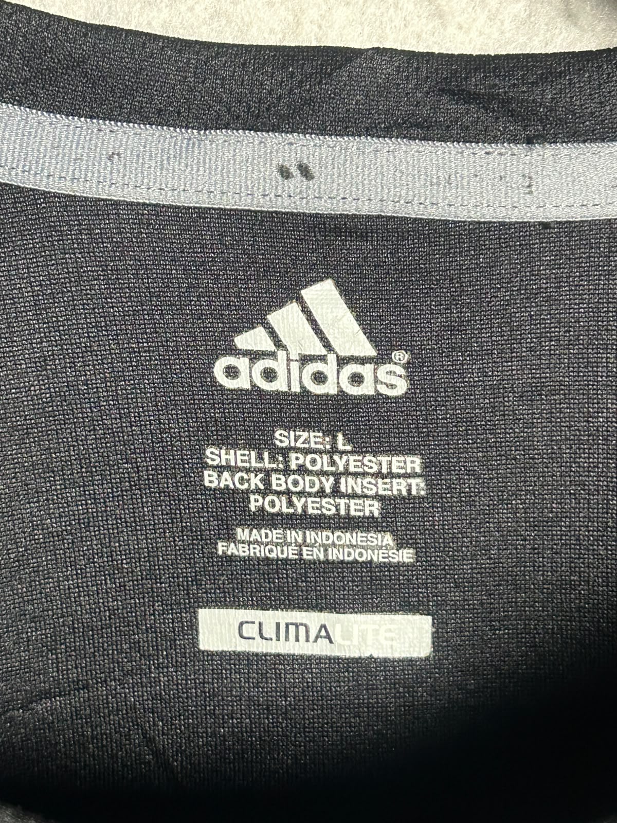 Adidas Climalite Black Round Neck - Large