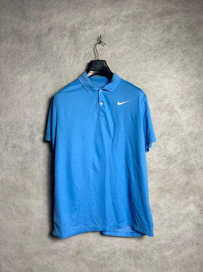 Nike Dri Fit Blue Polo - Medium
