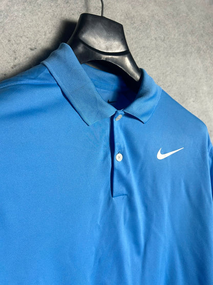 Nike Dri Fit Blue Polo - Medium