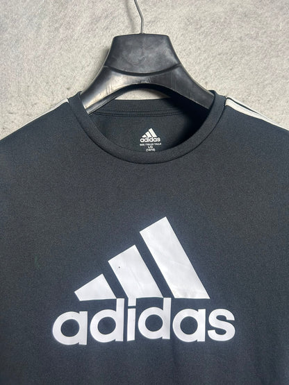 Adidas Big Logo Black Round Neck - Large