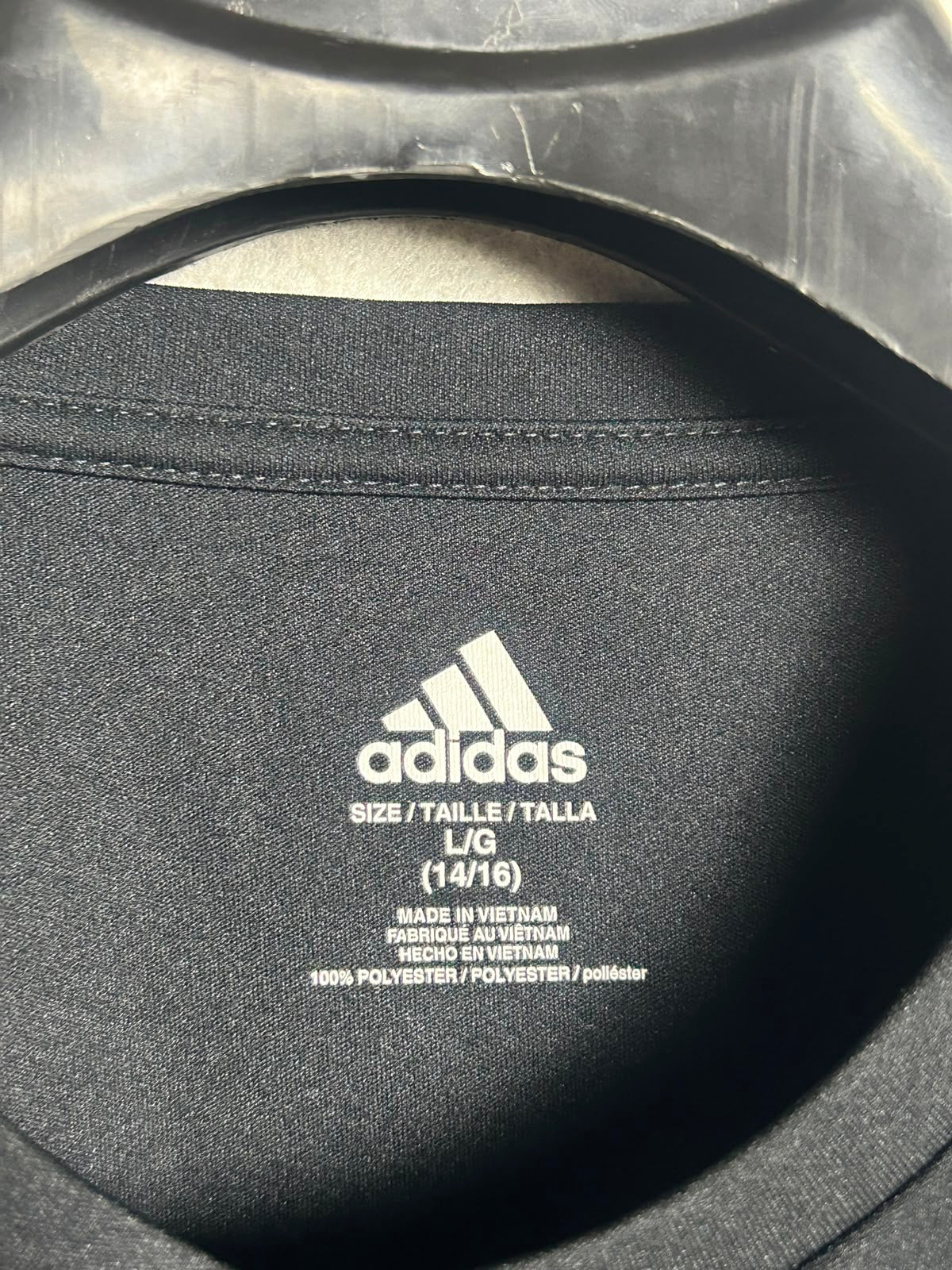Adidas Big Logo Black Round Neck - Large